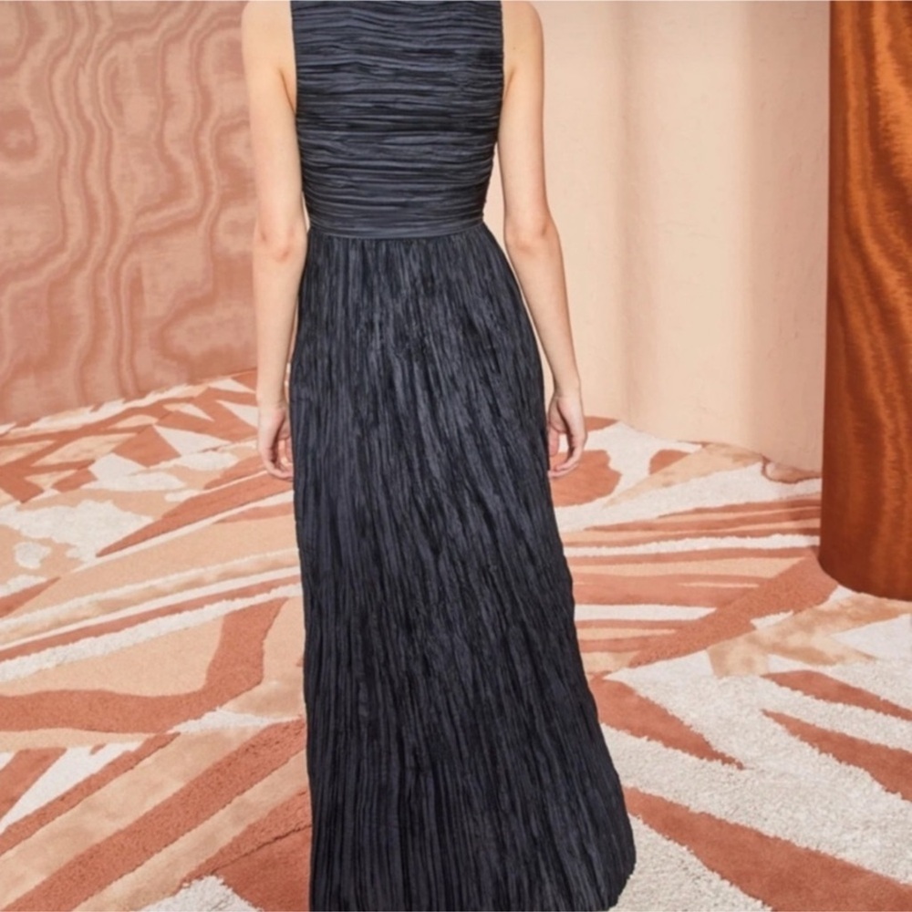 ULLA JOHNSON Circe Gown Noir Black Pleated Sz 6 - Picture 5 of 5
